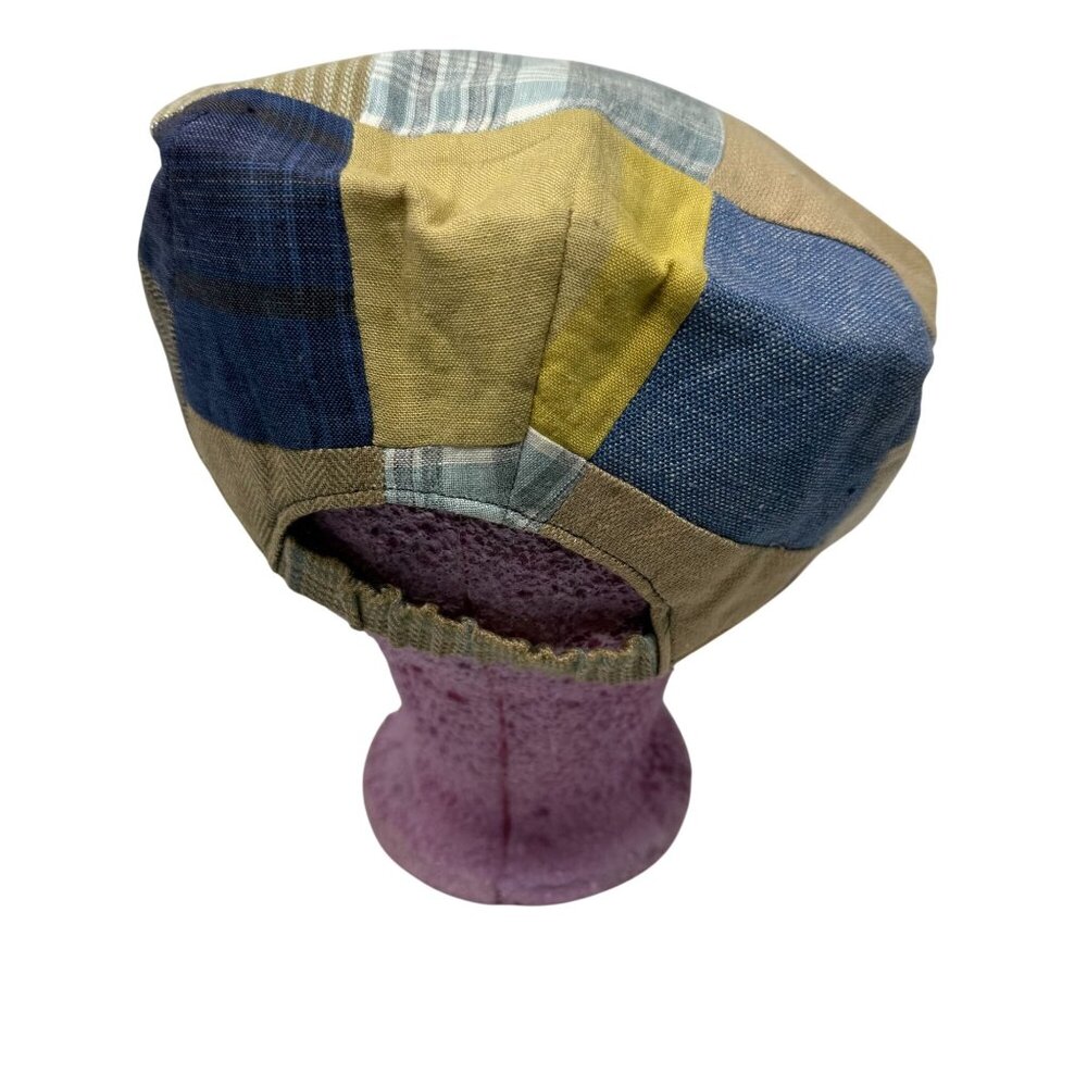 Handcrafted Irish Patchwork Linen Flat Cap Hanna … - image 4